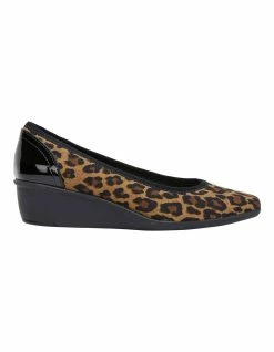 Easy Steps Prague Animal Fabric Heeled Shoes