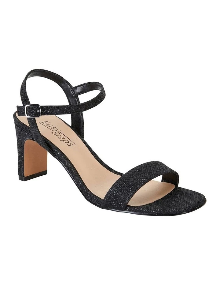 Easy Steps Unison Black Shimmer Sandals 2 Easy Steps Unison Black Shimmer Sandals - Image 2