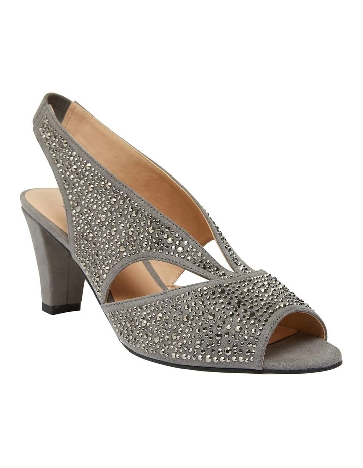 Easy Steps Angie Grey Fabric Sandal 2 Easy Steps Angie Grey Fabric Sandal - Image 2