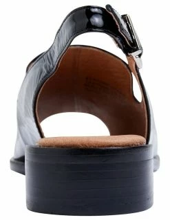 Easy Steps Delaney Black Crinkle Patent Sandals -Deals Shoes Store 831008170 6 720x928