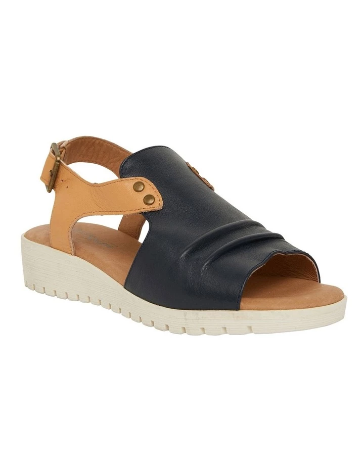 Easy Steps Gelato Navy/Tan Glove Sandals 2 Easy Steps Gelato Navy/Tan Glove Sandals - Image 2