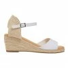 Easy Steps Scout White Fabric Sandals