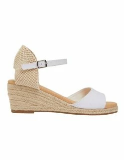 Easy Steps Scout White Fabric Sandals