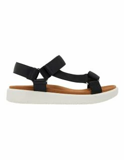 Easy Steps Farrow Black Fabric Sandals