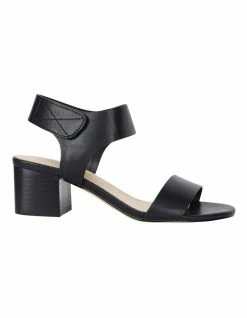 Ravella Elesha Black Smooth Sandals