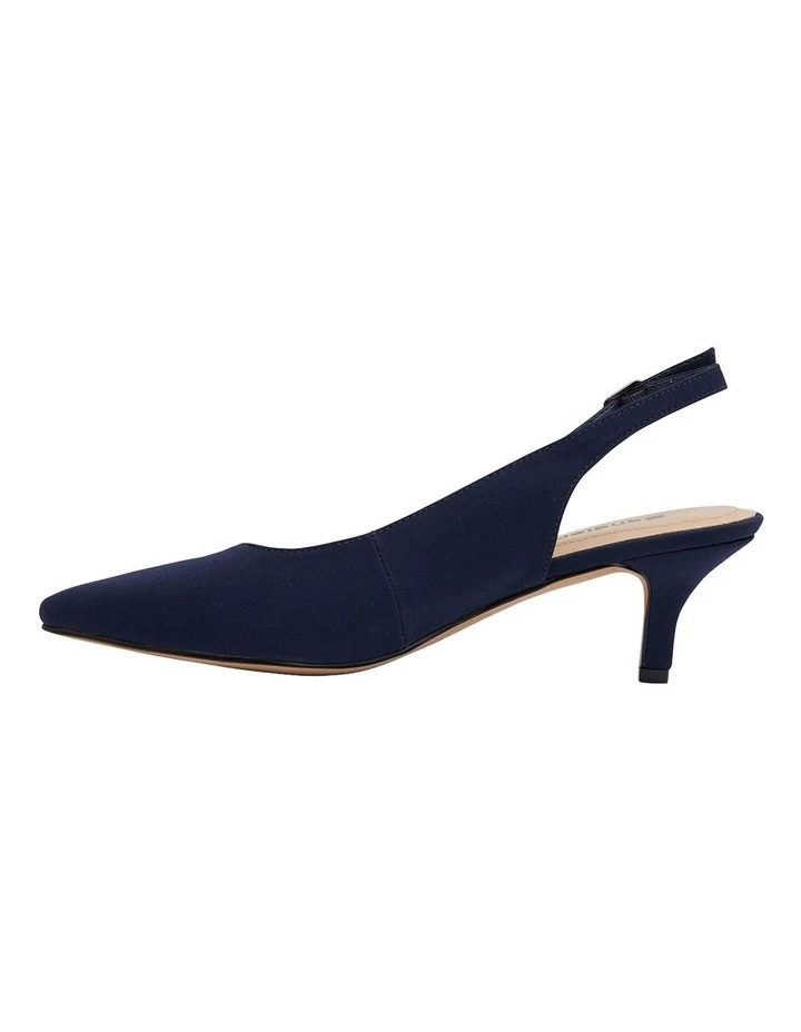 Sandler Nina Navy Fabric Heeled Shoes 3 Sandler Nina Navy Fabric Heeled Shoes - Image 3