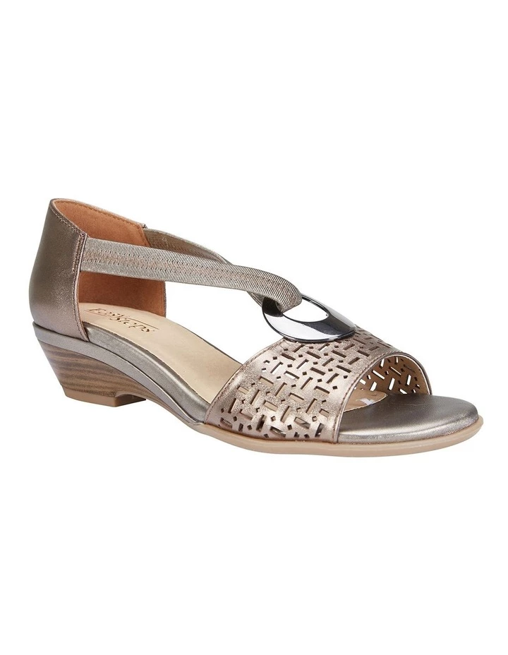 Easy Steps Chime Pewter Metallic Sandals 2 Easy Steps Chime Pewter Metallic Sandals - Image 2