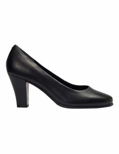 Easy Steps Clara Black Glove Heeled Shoes