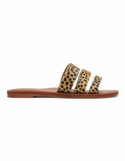 Roxy WOMENS WYLD ROSE LEATHER SLIDES