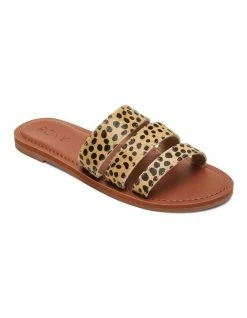 Roxy WOMENS WYLD ROSE LEATHER SLIDES -Deals Shoes Store 833281750 3 720x928