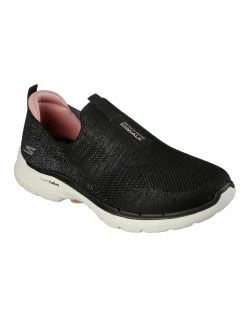 Skechers GOwalk 6 Glimmering Black/Pink Sneaker