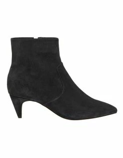 Oxford Avalynn Washed Black Suede Ankle Boots
