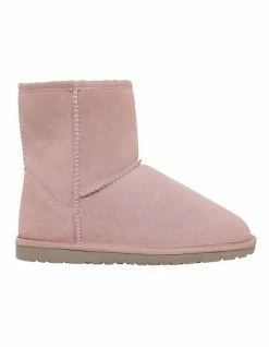 Easy Steps Panda Pink Suede Slippers