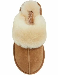 Easy Steps Peggy Chestnut Suede Slippers -Deals Shoes Store 836358400 4 720x928