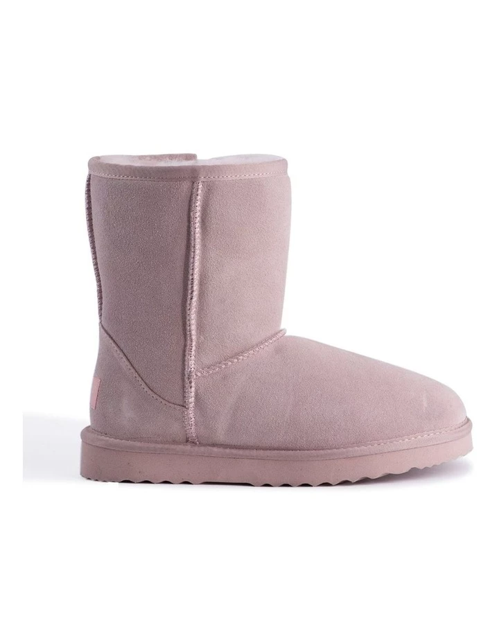 Aus Wooli Ugg Mid Calf Zip-Up Sheepskin Boot - Pale Pink 7 Aus Wooli Ugg Mid Calf Zip-Up Sheepskin Boot - Pale Pink - Image 7