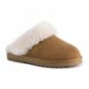 Aus Wooli Ugg Unisex Sheepskin Wool Sydney Slippers - Chestnut/Tan