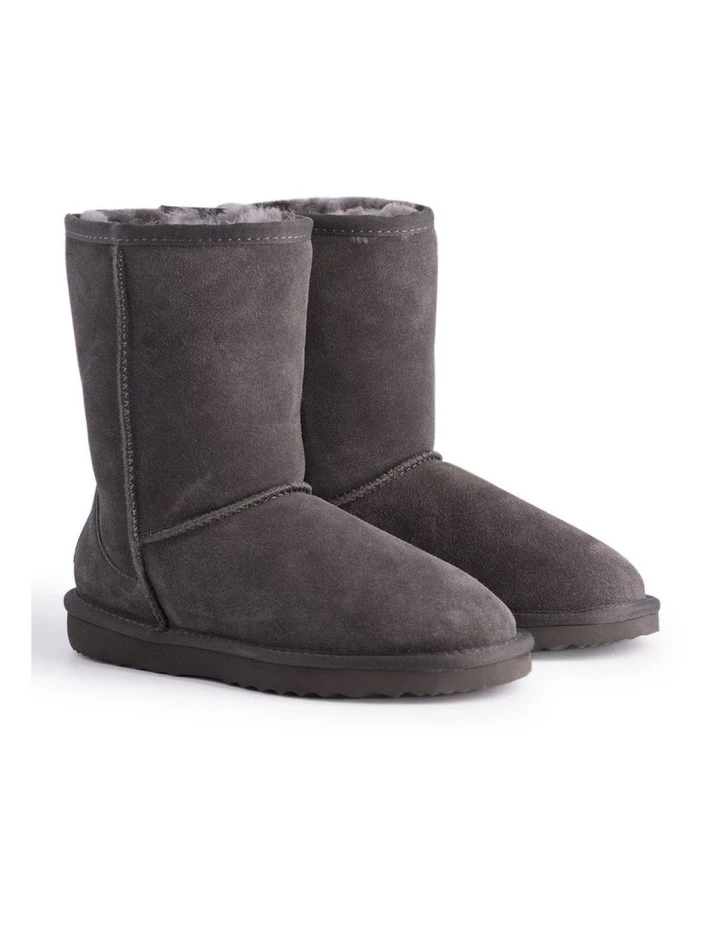Aus Wooli Ugg Mid Calf Sheepskin Boot - Grey 2 Aus Wooli Ugg Mid Calf Sheepskin Boot - Grey - Image 2