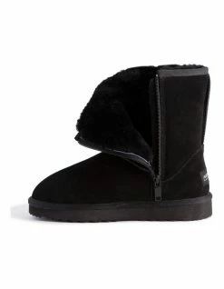 Aus Wooli Ugg Mid Calf Zip-Up Sheepskin Boot - Black 10 Aus Wooli Ugg Mid Calf Zip-Up Sheepskin Boot - Black -Deals Shoes Store 837291520 4 720x928