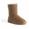 Aus Wooli Ugg Mid Calf Zip-Up Sheepskin Boot - Chestnut/Tan