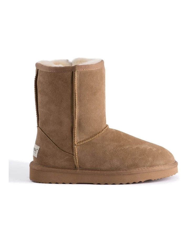 Aus Wooli Ugg Mid Calf Zip-Up Sheepskin Boot - Chestnut/Tan 7 Aus Wooli Ugg Mid Calf Zip-Up Sheepskin Boot - Chestnut/Tan - Image 7