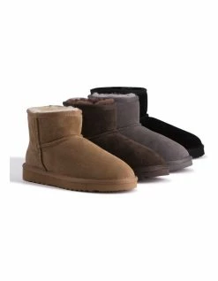 Aus Wooli Ugg Short Sheepskin Ankle Boot - Chocolate -Deals Shoes Store 837291880 5 720x928