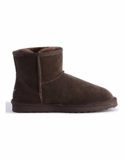Aus Wooli Ugg Short Sheepskin Ankle Boot - Chocolate -Deals Shoes Store 837291880 7 720x928