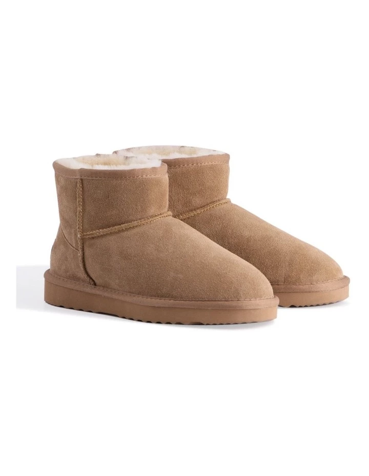 Aus Wooli Ugg Short Sheepskin Ankle Boot - Chestnut/Tan 2 Aus Wooli Ugg Short Sheepskin Ankle Boot - Chestnut/Tan - Image 2