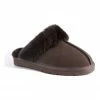 Aus Wooli Ugg Unisex Sheepskin Wool Sydney Slippers - Chocolate