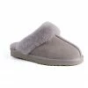 Aus Wooli Ugg Unisex Sheepskin Wool Sydney Slippers - Light Grey