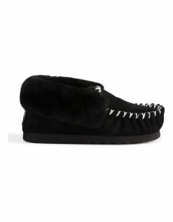Aus Wooli Ugg Hand Stitched Womens Sheepskin Moccasin - Black 9 Aus Wooli Ugg Hand Stitched Womens Sheepskin Moccasin - Black -Deals Shoes Store 837292690 3 720x928