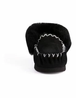 Aus Wooli Ugg Hand Stitched Womens Sheepskin Moccasin - Black 12 Aus Wooli Ugg Hand Stitched Womens Sheepskin Moccasin - Black -Deals Shoes Store 837292690 6 720x928