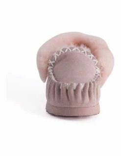 Aus Wooli Ugg Hand Stitched Womens Sheepskin Moccasin - Pale Pink -Deals Shoes Store 837292780 6 720x928