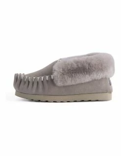 Aus Wooli Ugg Hand Stitched Womens Sheepskin Moccasin - Light Grey 11 Aus Wooli Ugg Hand Stitched Womens Sheepskin Moccasin - Light Grey -Deals Shoes Store 837292870 5 720x928