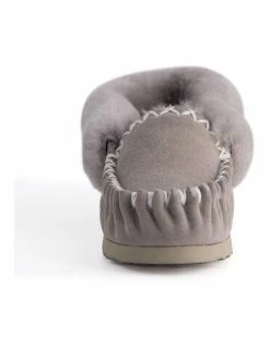 Aus Wooli Ugg Hand Stitched Womens Sheepskin Moccasin - Light Grey 12 Aus Wooli Ugg Hand Stitched Womens Sheepskin Moccasin - Light Grey -Deals Shoes Store 837292870 6 720x928