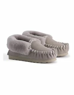 Aus Wooli Ugg Hand Stitched Womens Sheepskin Moccasin - Light Grey 13 Aus Wooli Ugg Hand Stitched Womens Sheepskin Moccasin - Light Grey -Deals Shoes Store 837292870 7 720x928
