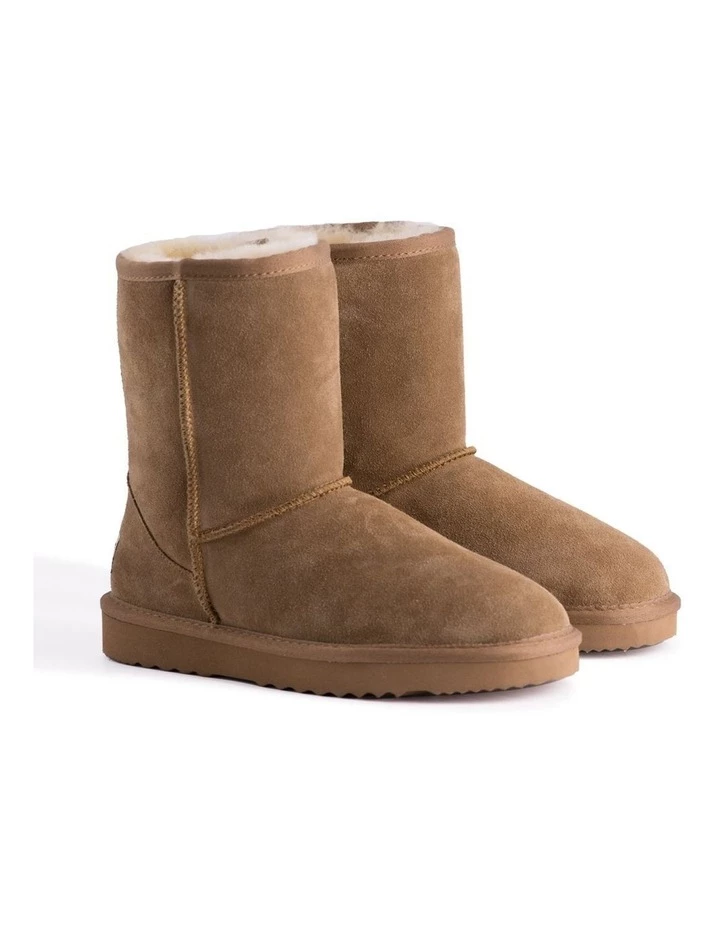 Aus Wooli Ugg Mid Calf Sheepskin Boot - Chestnut/Tan 2 Aus Wooli Ugg Mid Calf Sheepskin Boot - Chestnut/Tan - Image 2