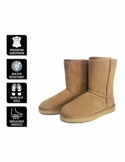Aus Wooli Ugg Mid Calf Sheepskin Boot - Chestnut/Tan 12 Aus Wooli Ugg Mid Calf Sheepskin Boot - Chestnut/Tan -Deals Shoes Store 837293410 6 720x928