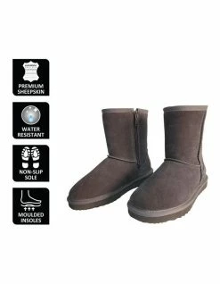 Aus Wooli Ugg Mid Calf Zip-Up Sheepskin Boot - Grey 12 Aus Wooli Ugg Mid Calf Zip-Up Sheepskin Boot - Grey -Deals Shoes Store 837293500 6 720x928