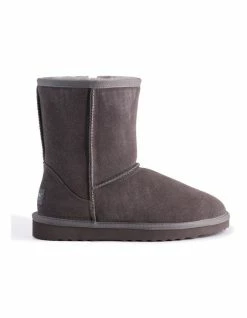 Aus Wooli Ugg Mid Calf Zip-Up Sheepskin Boot - Grey 13 Aus Wooli Ugg Mid Calf Zip-Up Sheepskin Boot - Grey -Deals Shoes Store 837293500 7 720x928