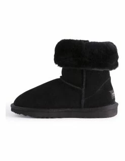 Aus Wooli Ugg Mid Calf Sheepskin Boot - Black 10 Aus Wooli Ugg Mid Calf Sheepskin Boot - Black -Deals Shoes Store 837293770 4 720x928
