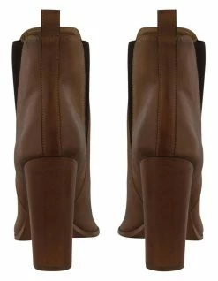 Tony Bianco Leigh Caramel Diesel/Choc Wax Ankle Boots -Deals Shoes Store 838739980 4 720x928