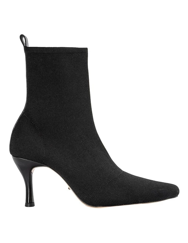 Tony Bianco Kossam Black Knit Ankle Boots 1 Tony Bianco Kossam Black Knit Ankle Boots