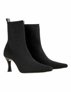 Tony Bianco Kossam Black Knit Ankle Boots 8 Tony Bianco Kossam Black Knit Ankle Boots -Deals Shoes Store 839667790 3 720x928