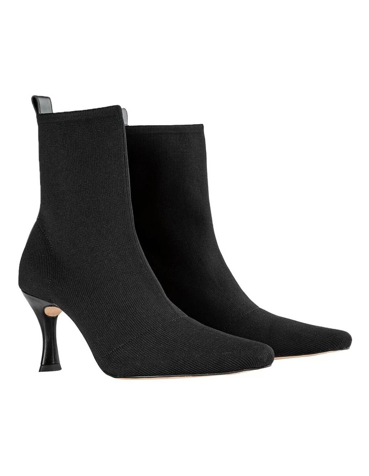 Tony Bianco Kossam Black Knit Ankle Boots 3 Tony Bianco Kossam Black Knit Ankle Boots - Image 3