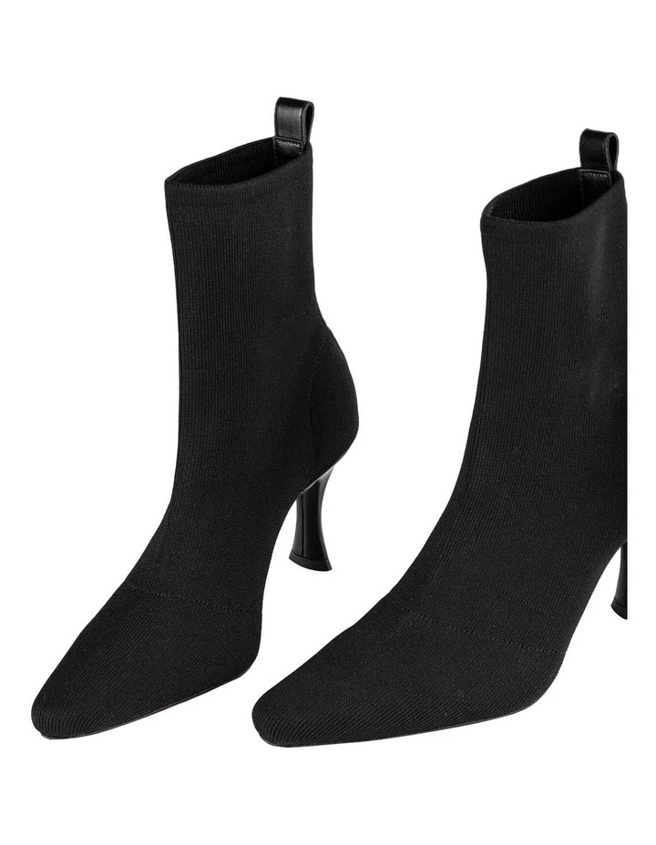 Tony Bianco Kossam Black Knit Ankle Boots 5 Tony Bianco Kossam Black Knit Ankle Boots - Image 5