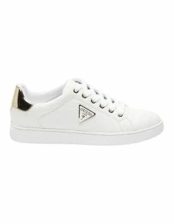 Guess Reshy White Lace-Up Sneaker -Deals Shoes Store 840150820 1 720x928