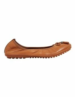 Sandler Prima Tan Glove Flat Shoes