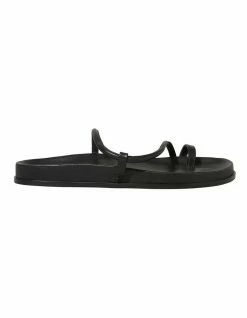 Seed Heritage Carmen Black Footbed Sandal