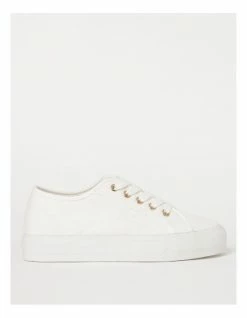 Miss Shop Stevie White Canvas Sneaker