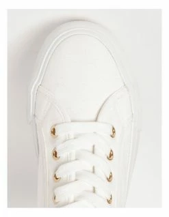 Miss Shop Stevie White Canvas Sneaker -Deals Shoes Store 845524900 3 1 720x928